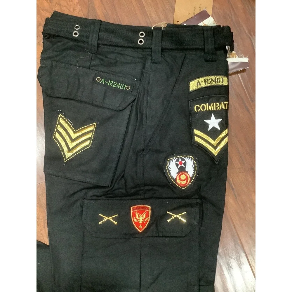 Vntg Regal Jeans Authentic Denim Men's Size 32US Combat With Military Patches